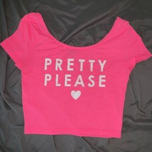 pretty please crop top